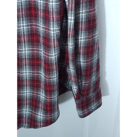 Northwest Territory Men's Red Plaid Flannel Shirt XL Long Sleeve Button-Up - Picture 9 of 11